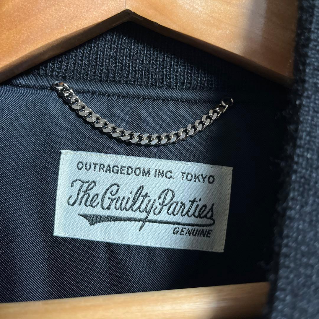 WACKO MARIA スタジャン 黒/クリーム