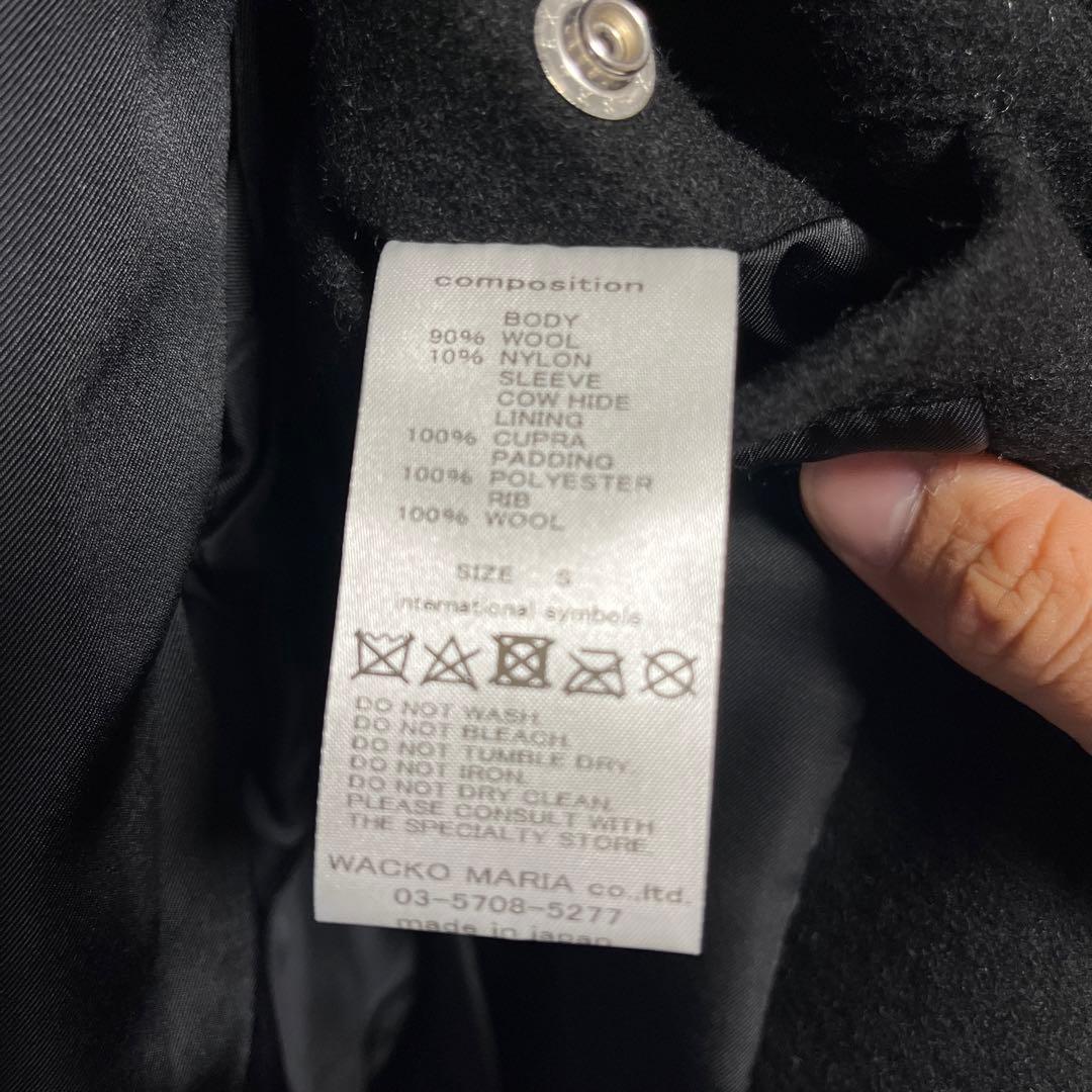 WACKO MARIA スタジャン 黒/クリーム