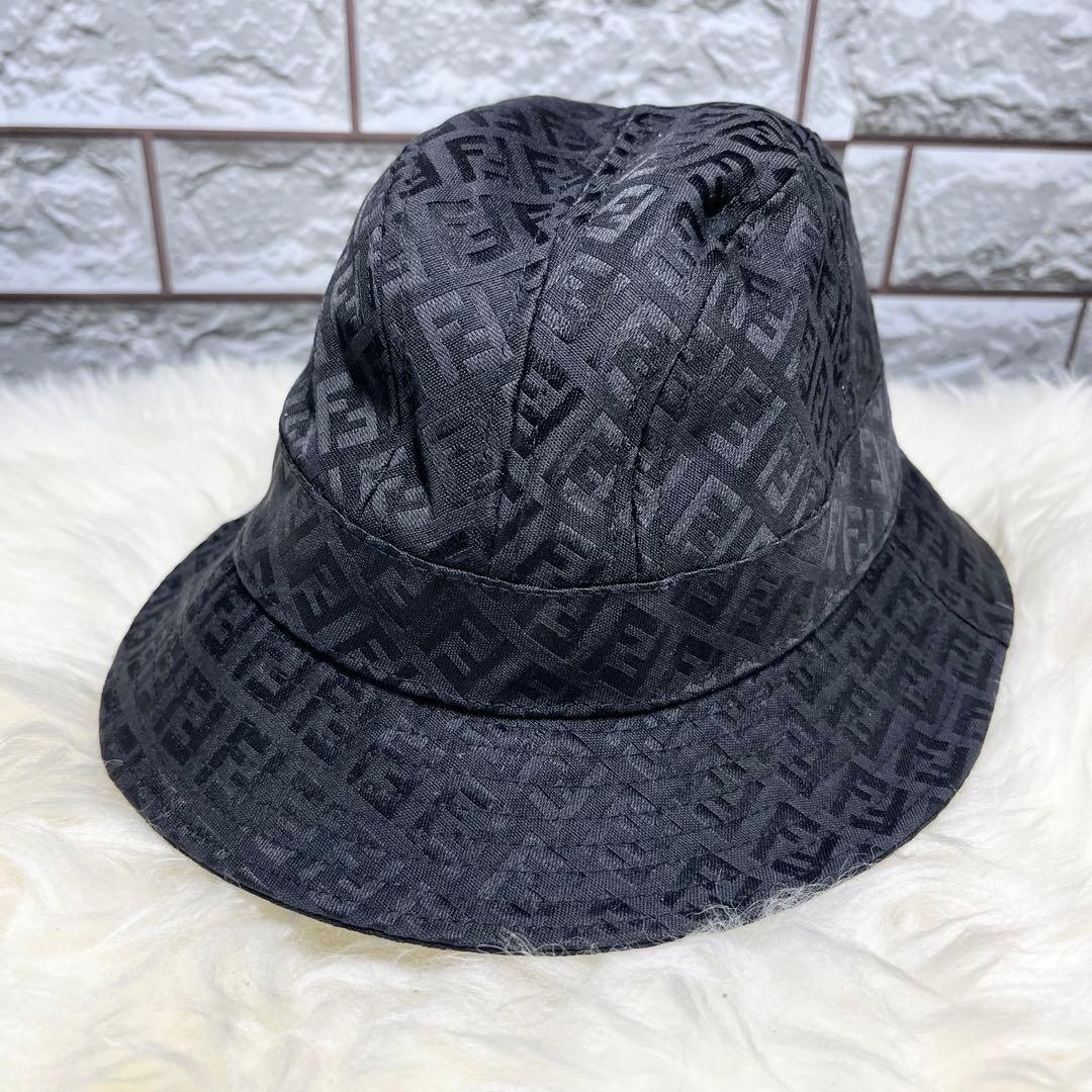 FENDI バケットハット　バケハ　ズッカ　ブラック