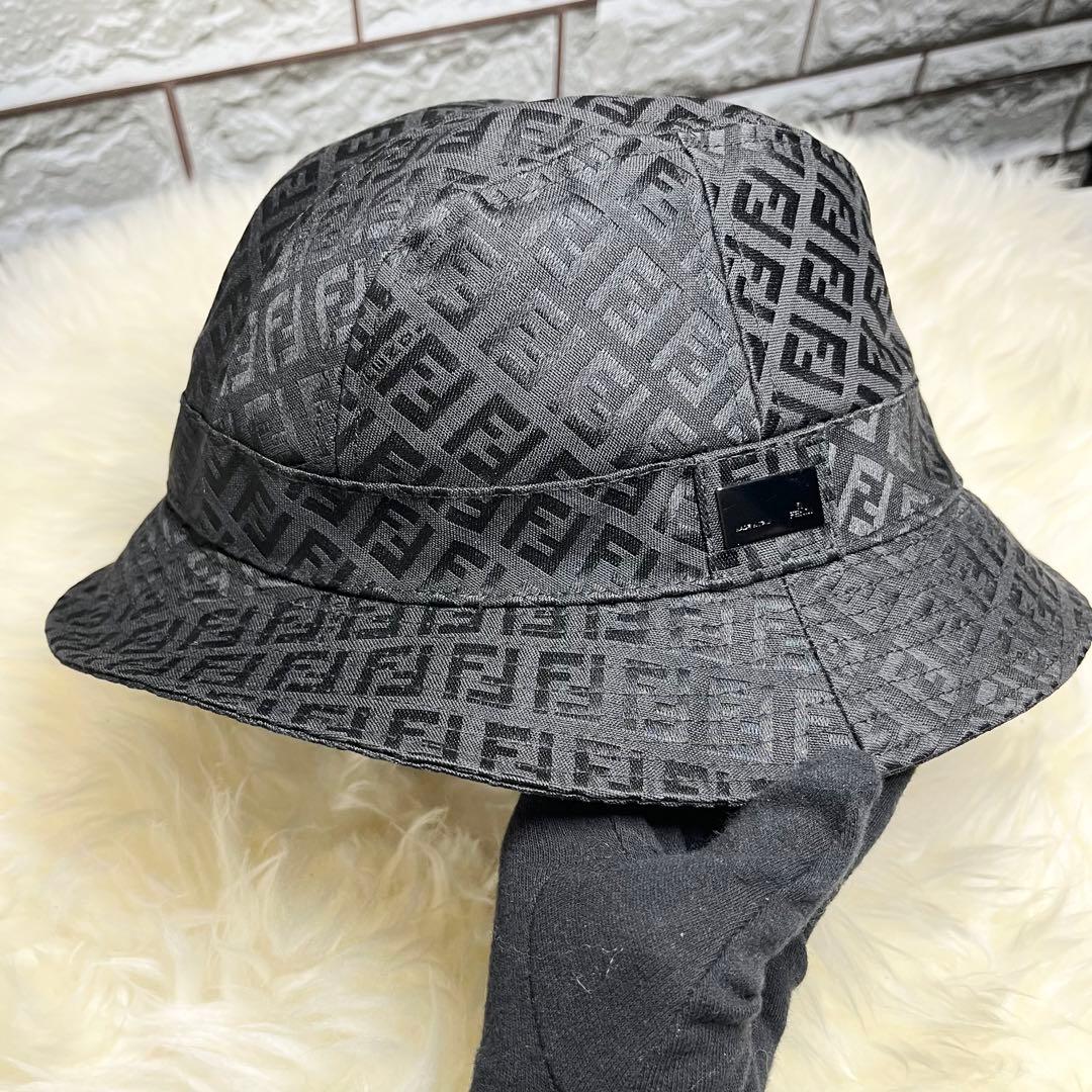 FENDI バケットハット　バケハ　ズッカ　ブラック