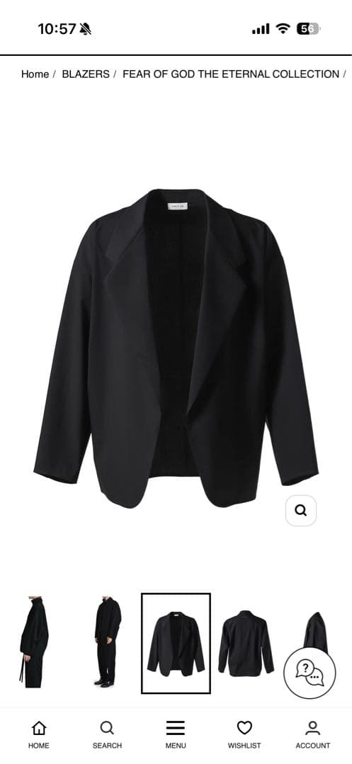 FEAR OF GOD ブラック ジャケット　CALIFORNIA BLAZER