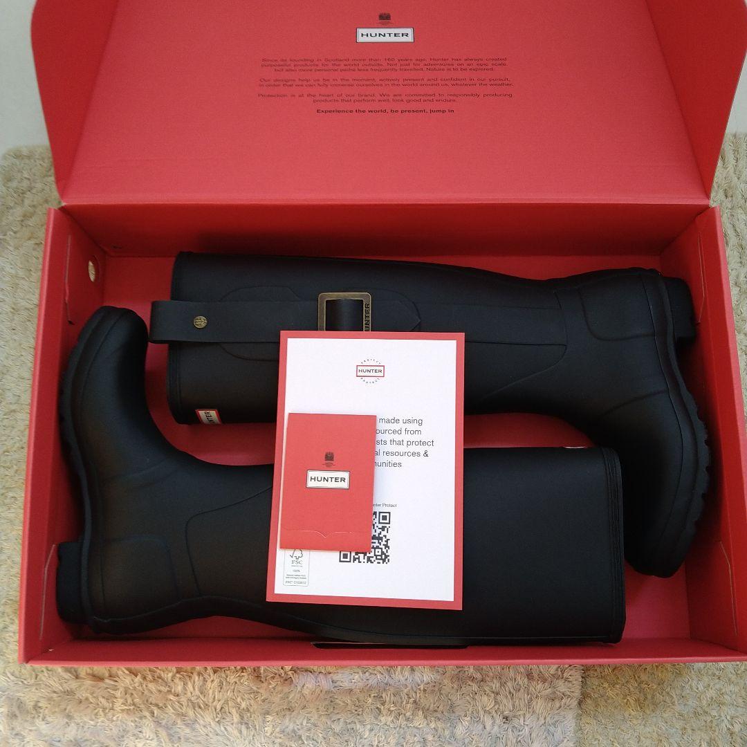 HUNTER W ORG TALL EXAG BKL ブラック 6UK 25cm