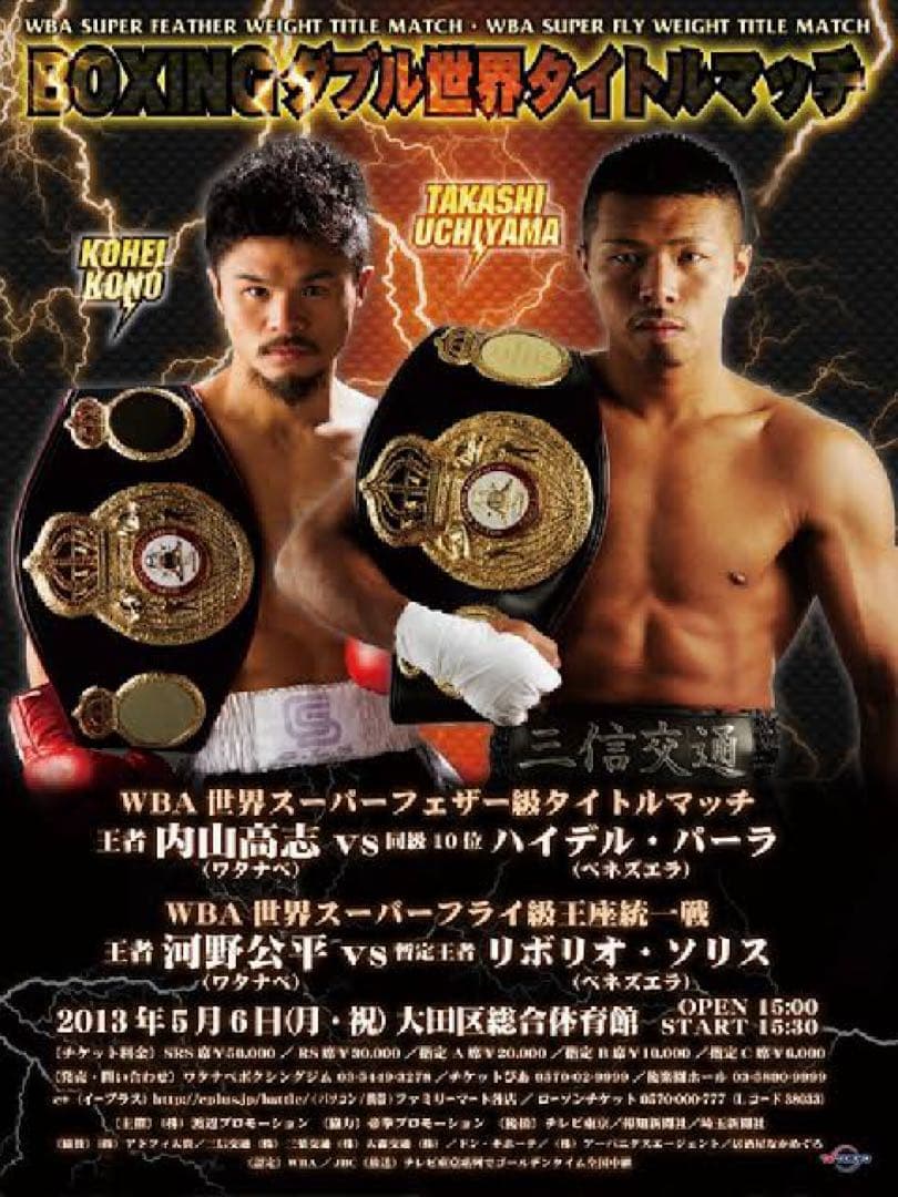 【限定品】ウィニング　パンチンググローブ（内山高志・河野公平サイン入り）