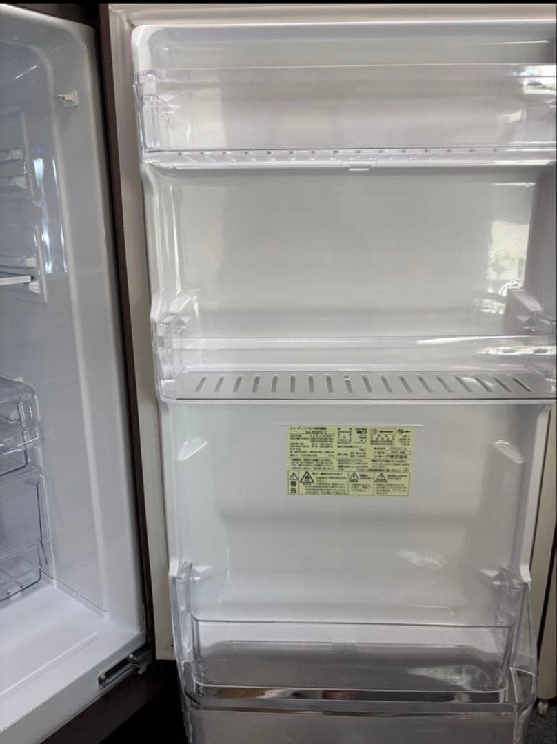 シャープ 冷蔵庫 271L 大きめ2ドア 2017年製　SJ-PD27C-T