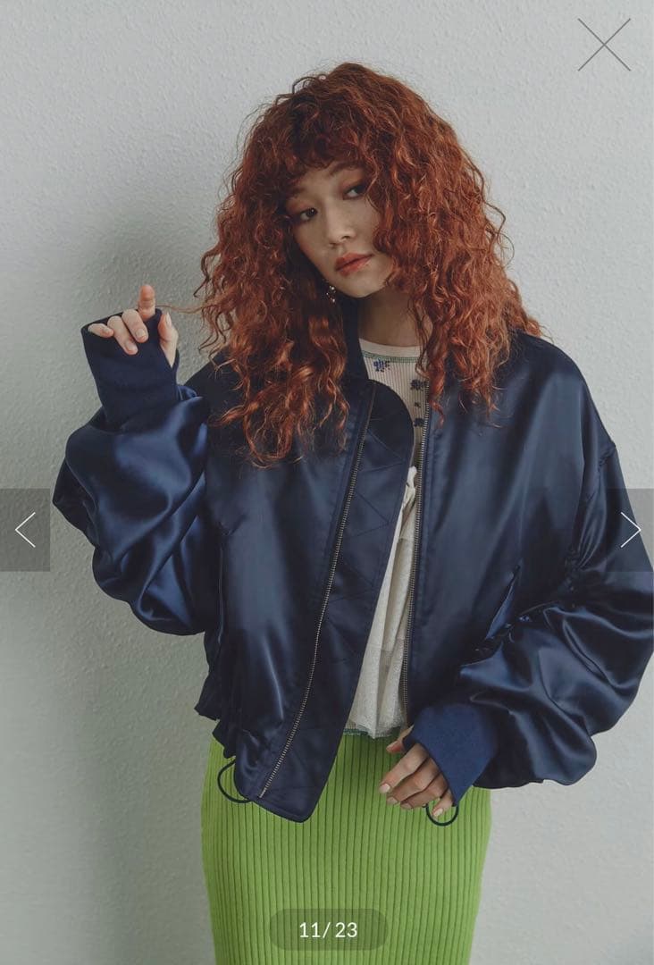 ギャザースリーブMA1ブルゾン