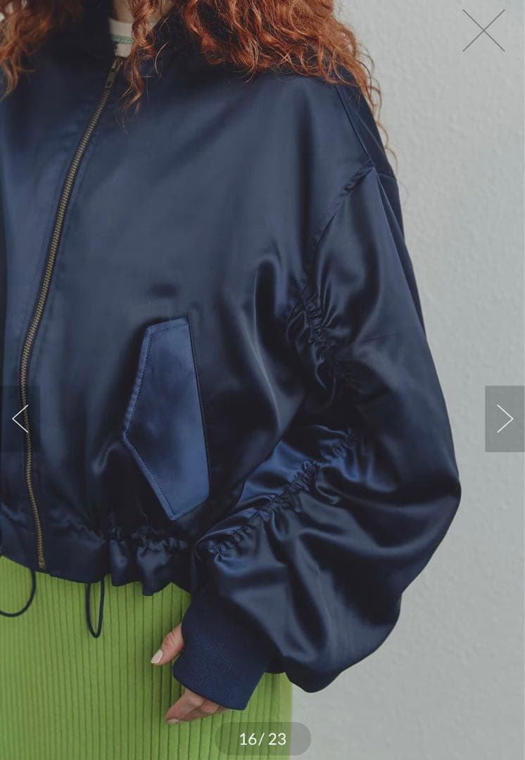 ギャザースリーブMA1ブルゾン