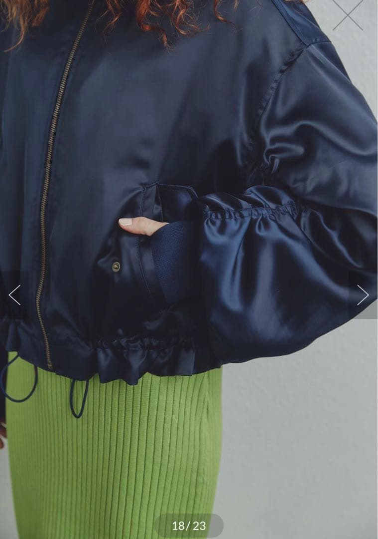 ギャザースリーブMA1ブルゾン