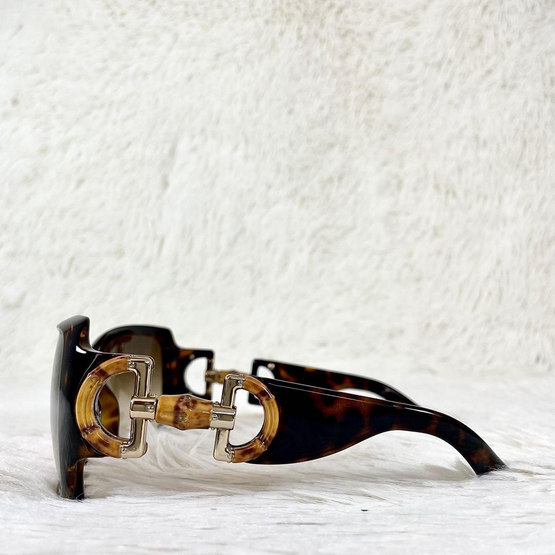 極美品　GUCCI　GG2969　ホースビット　バンブー　べっ甲柄フレーム