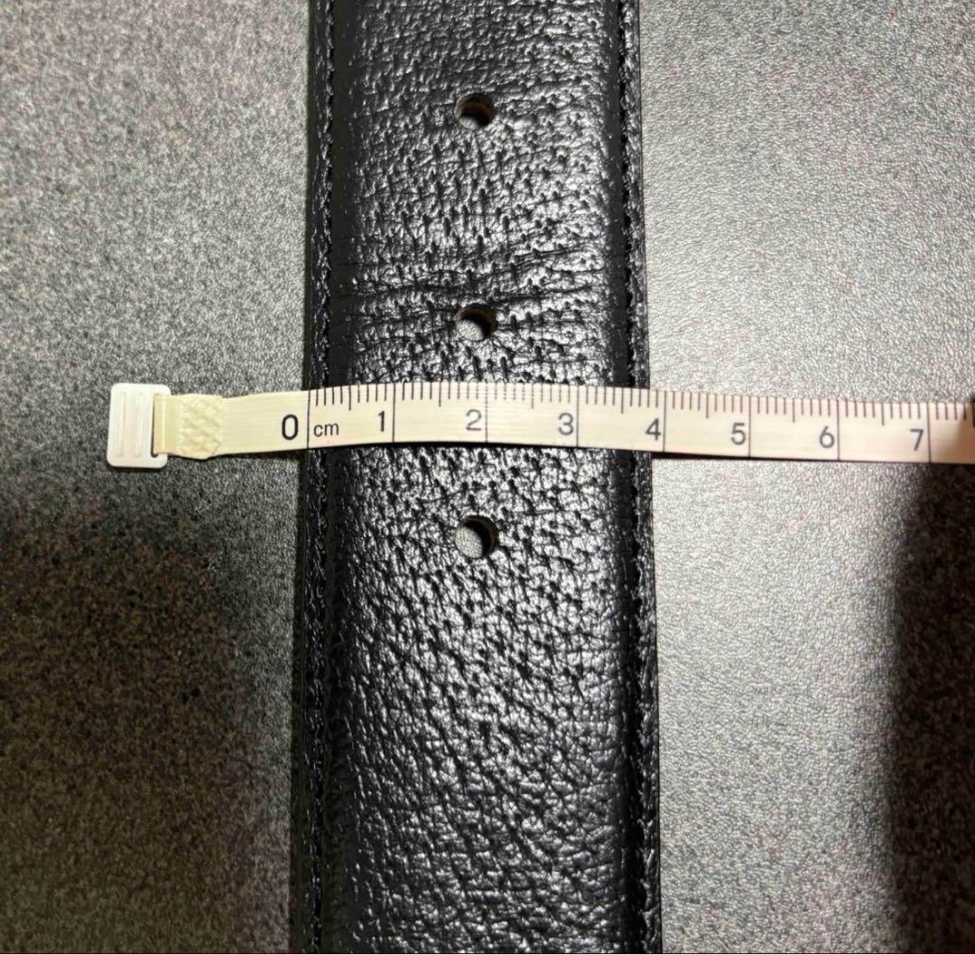 p*i様 GUCCI ブラック ベルト GGロゴ 80-32