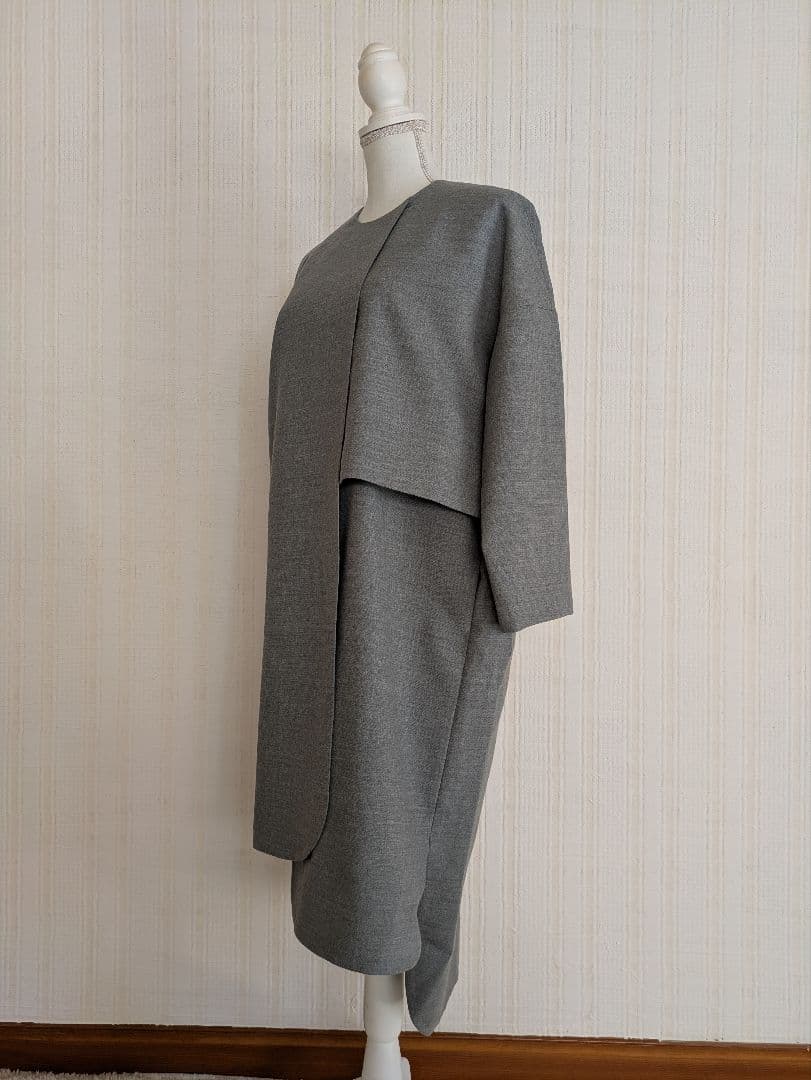 ENFOLD ウールアシンメトリーワンピース