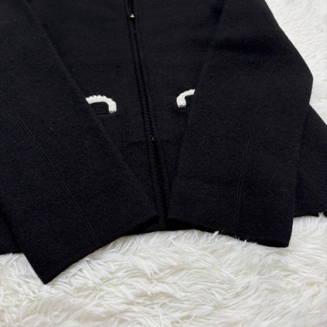 Agnes b カーディガン　ジップアップ　アルパカ混　黒　L 3