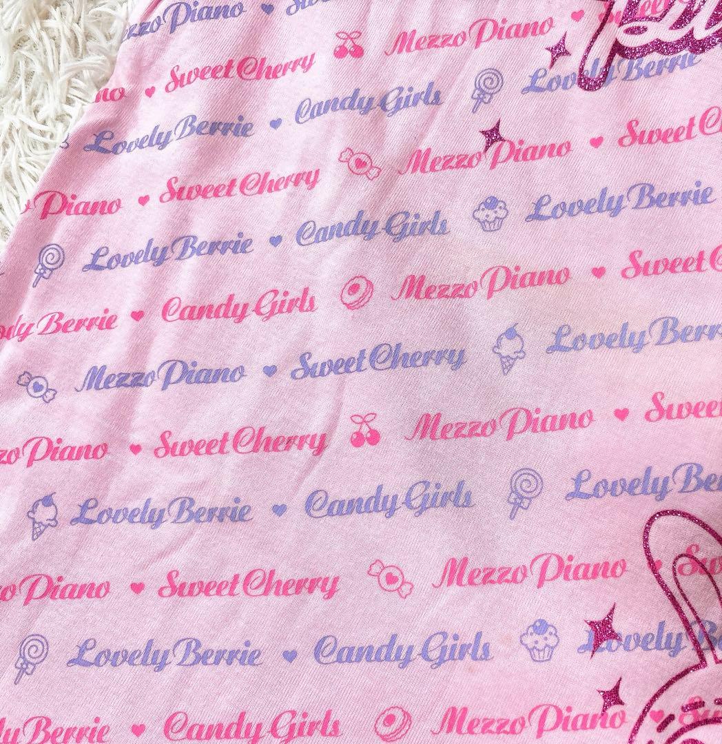 希少メゾピアノ　平成レトロベリエ　総柄LL y2k ラメリボンフェアリーグランジ