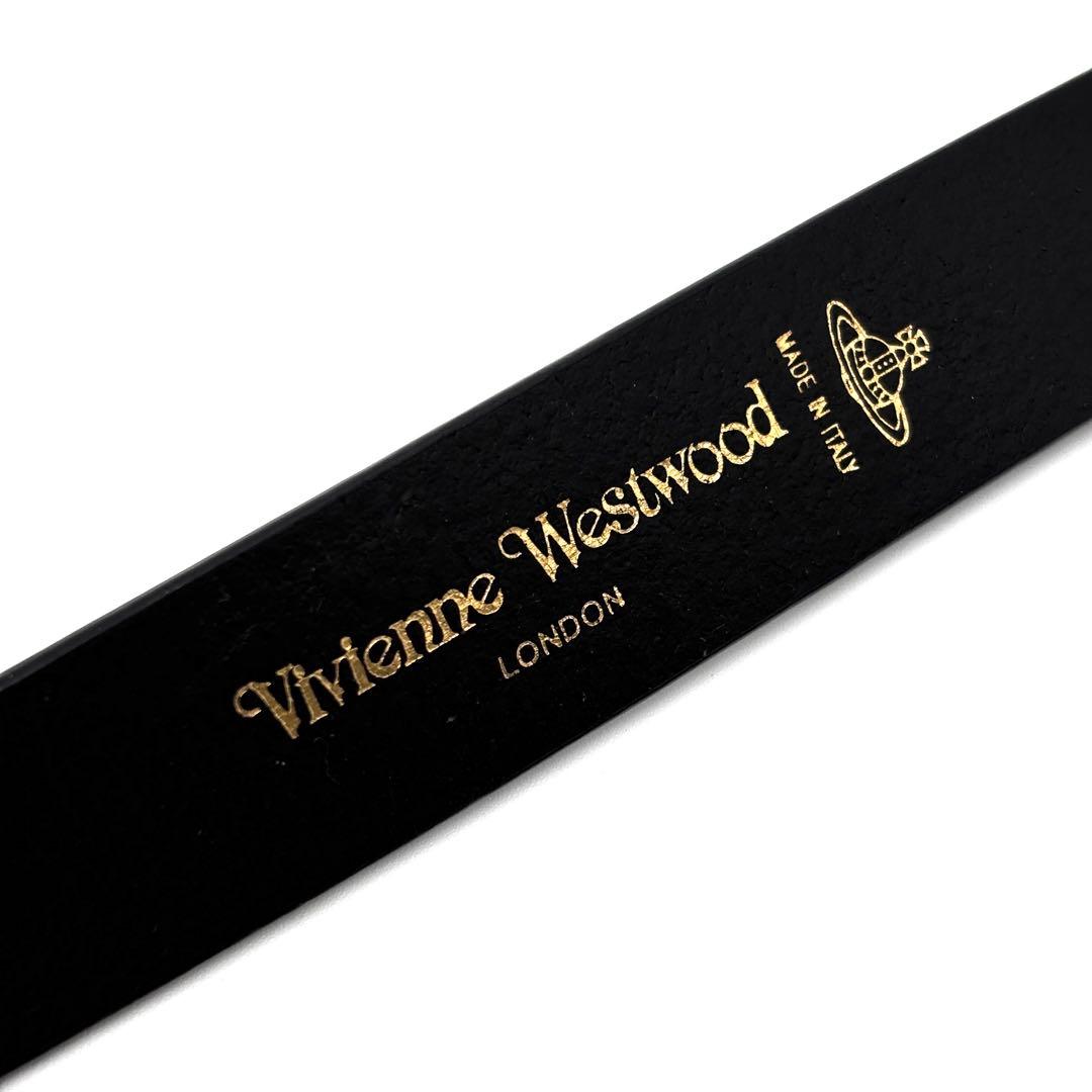 未使用に近い ヴィヴィアン ベルト オーブ 金具 レザー ユニセックス ブラック