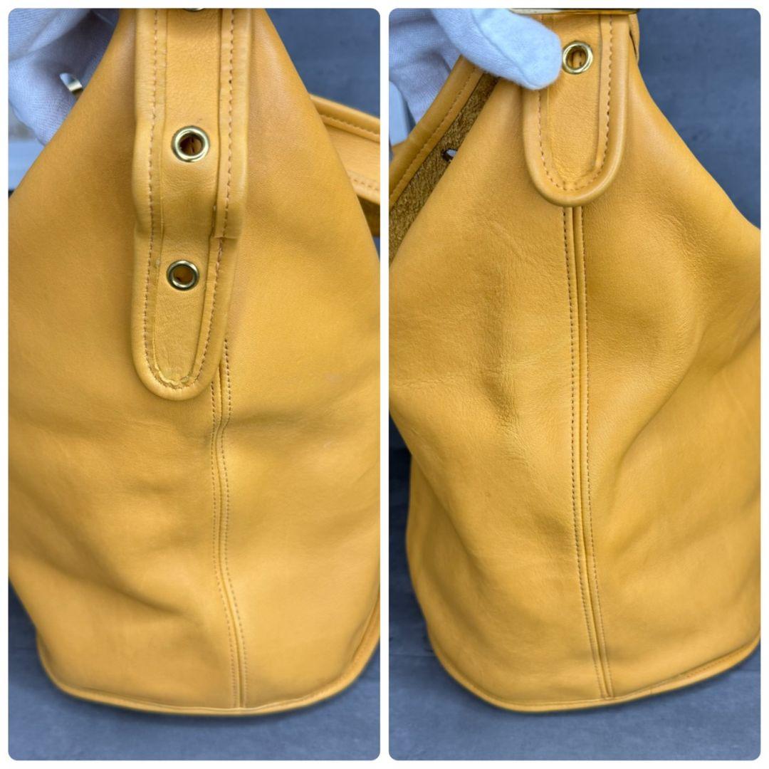 Vintage Coach XL Duffel Sac Yellow USA製