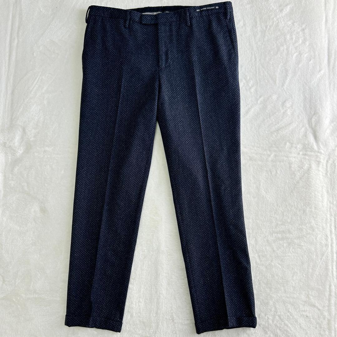 美品 希少PT01 ピーティーゼロウーノ スーパースリム ウール スラックス50