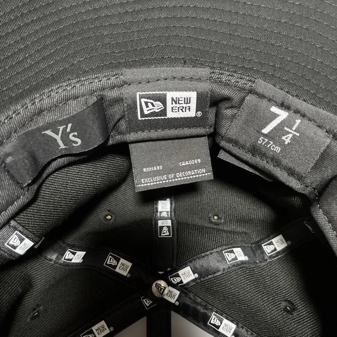 7 1/4Y's ニューエラフィッテド ロングブリムハット FW24 ブラック