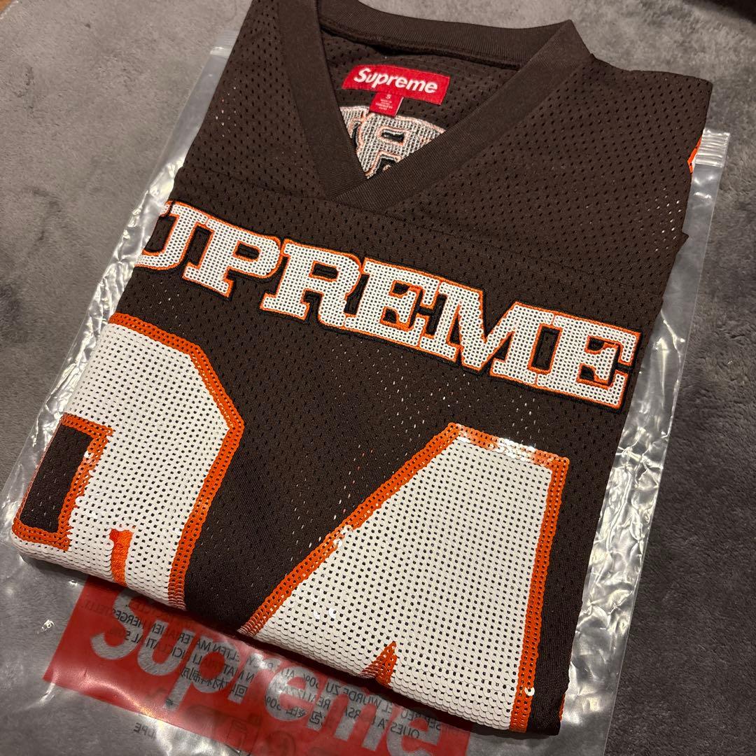 ロ*ダ様 【新品S】Supreme Sequin Football Jersey