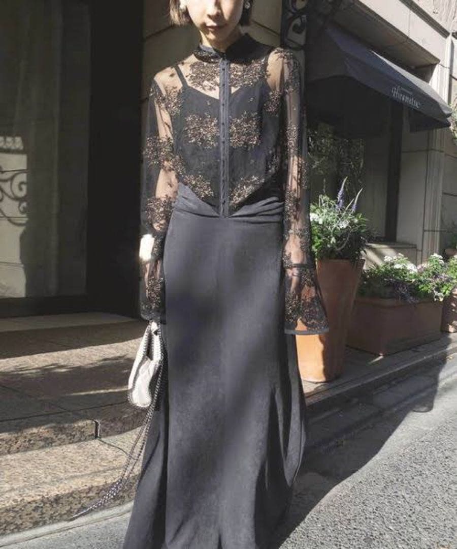 Ameri Vintage FLOWER LACE DRESS Sサイズ