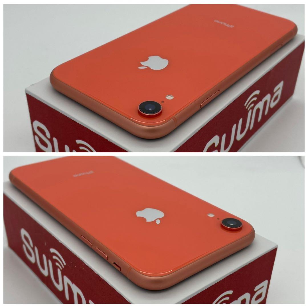 B 100% iPhone XR 64 GB SIMフリー コーラル 本体