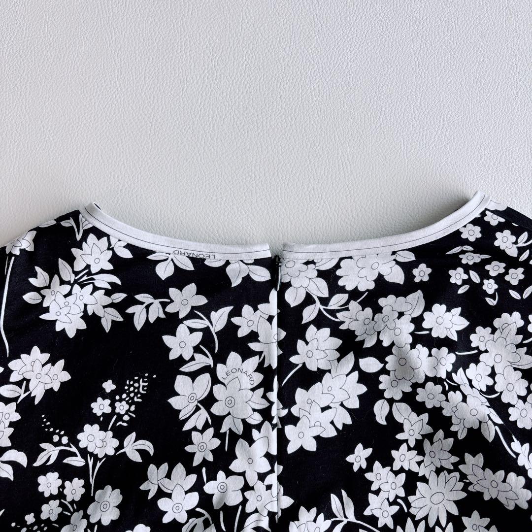 美品✨希少サイズ✨LEONARD レオナール トップス　チュニック　花柄　黒