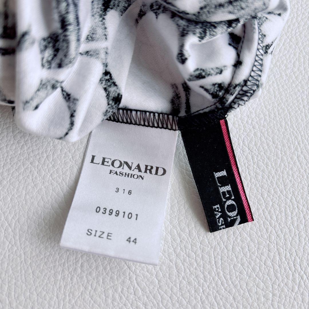 美品✨希少サイズ✨LEONARD レオナール トップス　チュニック　花柄　黒