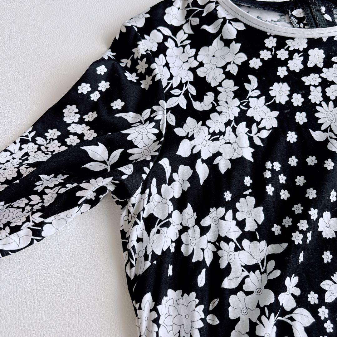 美品✨希少サイズ✨LEONARD レオナール トップス　チュニック　花柄　黒