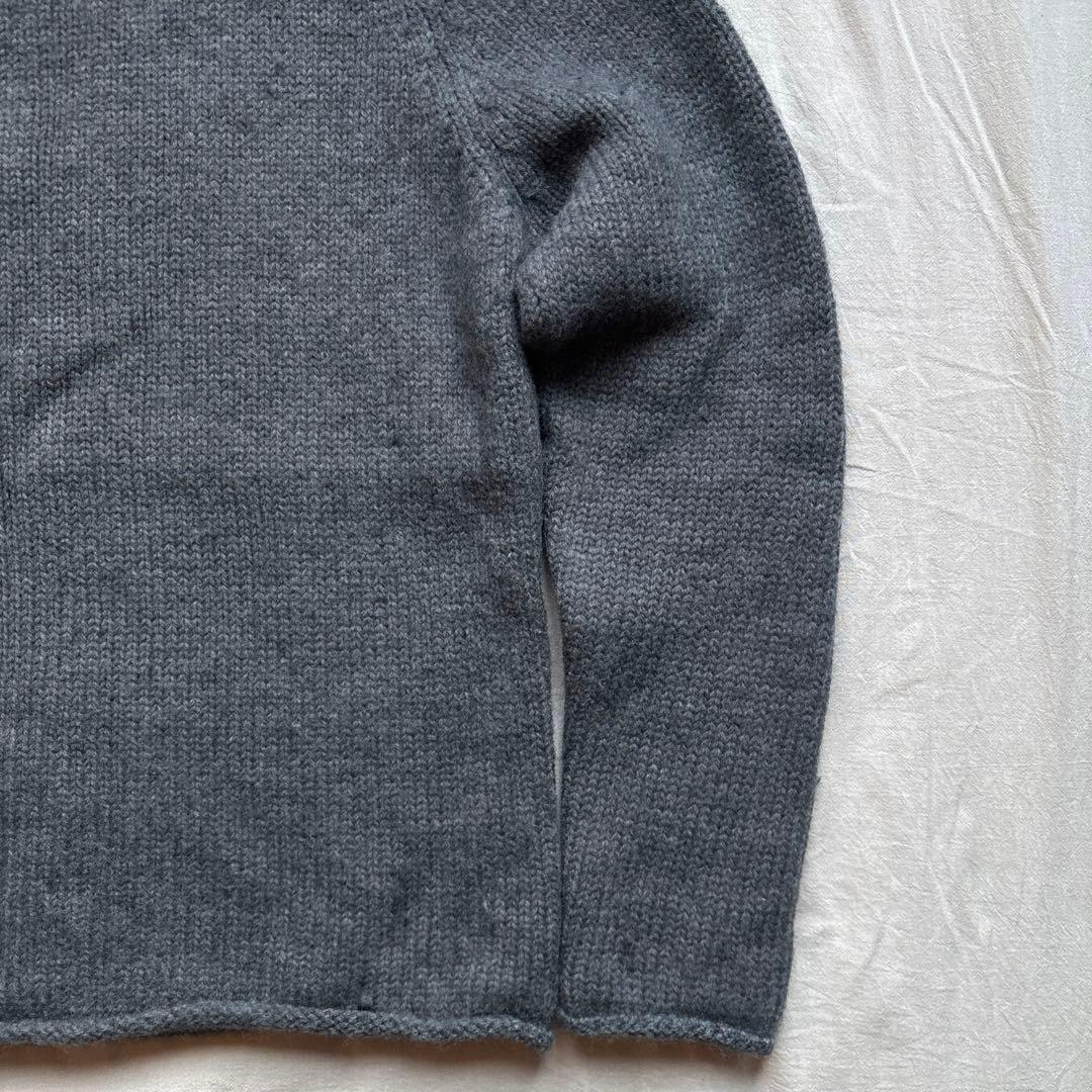 【90s】J.CREW ロールネック ニット グレー ウール ラグラン