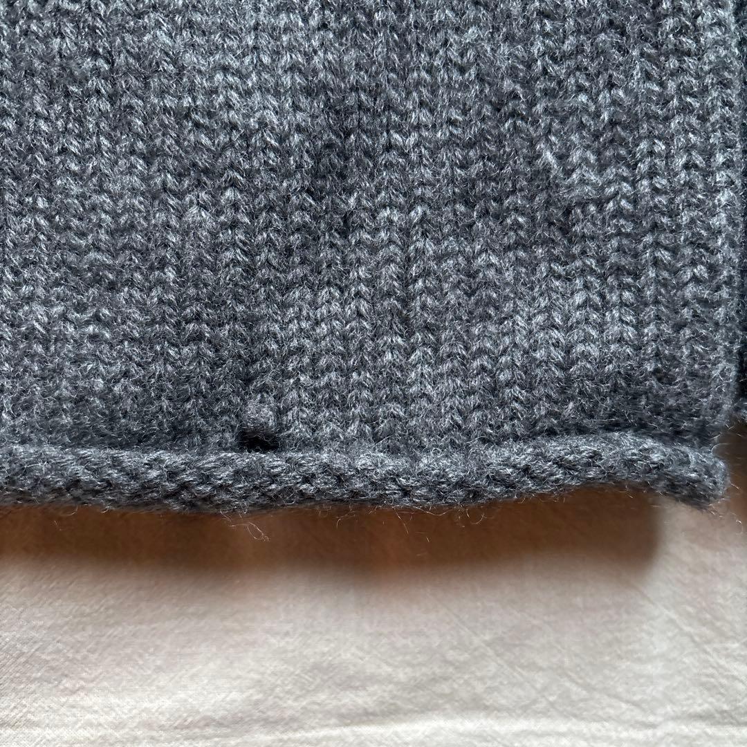 【90s】J.CREW ロールネック ニット グレー ウール ラグラン