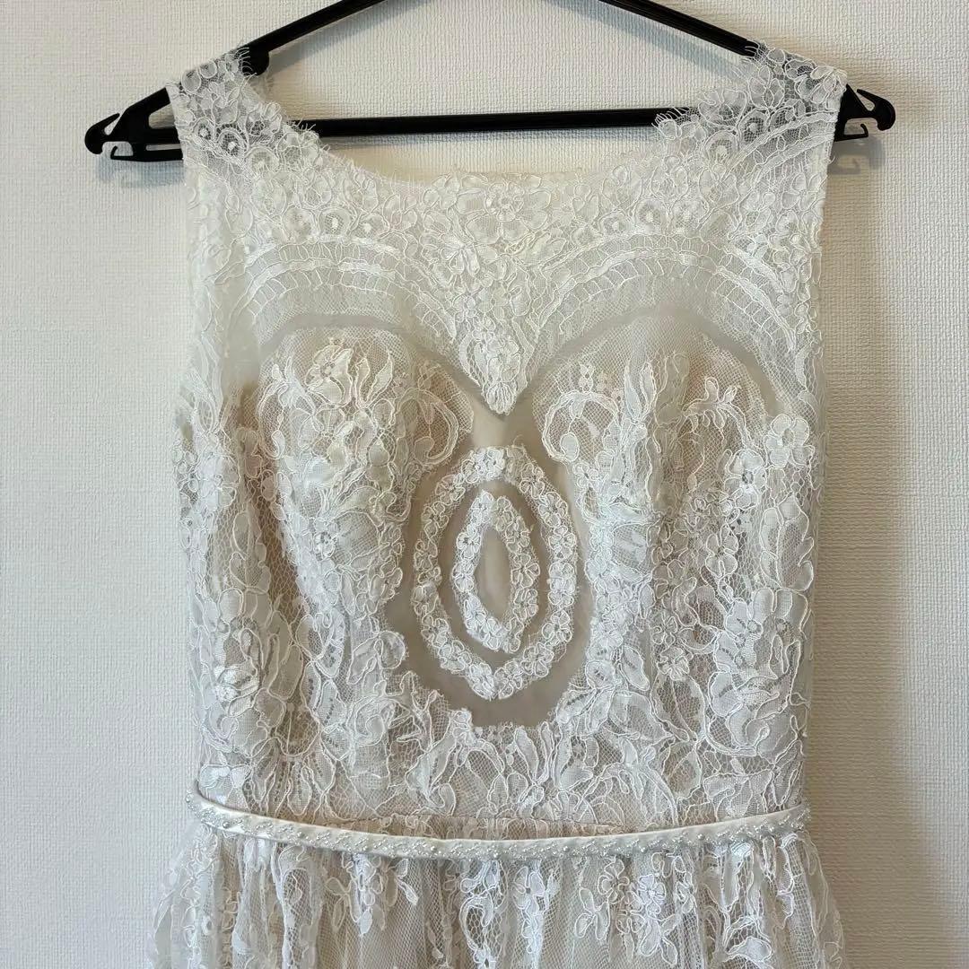 低身長向け ウェディングドレス　SOLALA レースエンパイアドレス