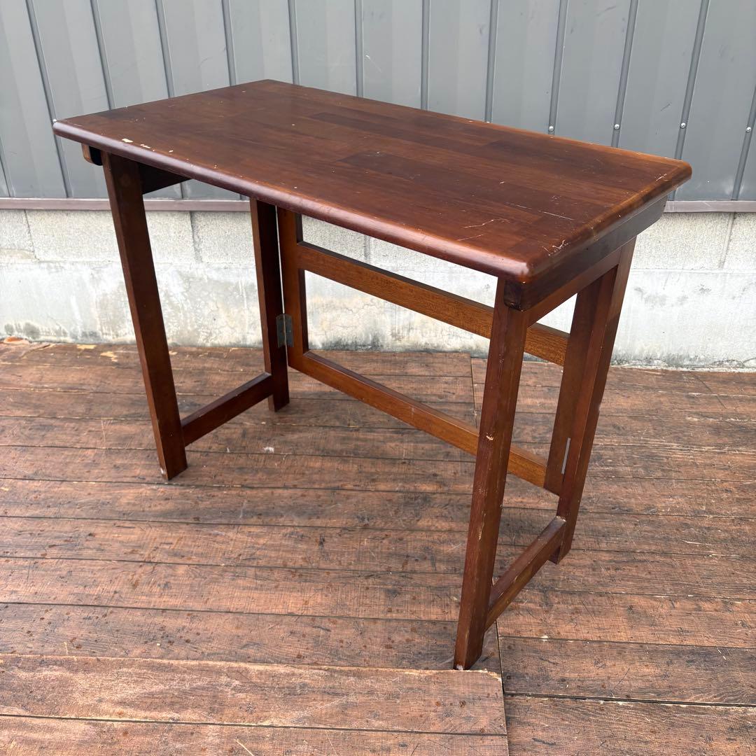 C-1 昭和レトロ 折りたたみテーブル 木製 作業台 机 古家具 古道具