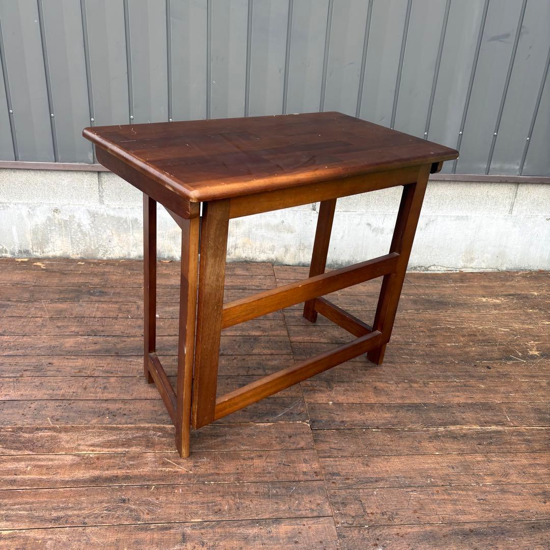 C-1 昭和レトロ 折りたたみテーブル 木製 作業台 机 古家具 古道具