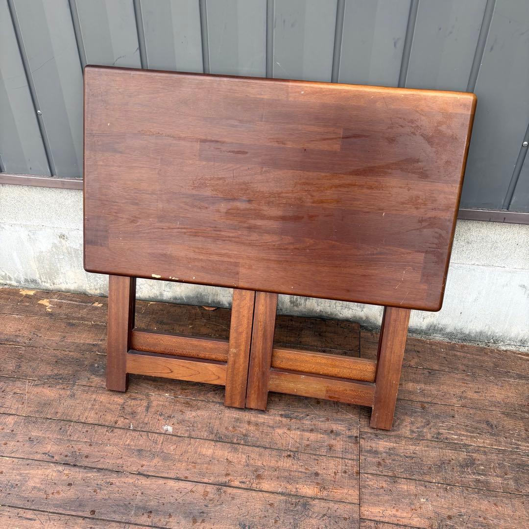 C-1 昭和レトロ 折りたたみテーブル 木製 作業台 机 古家具 古道具