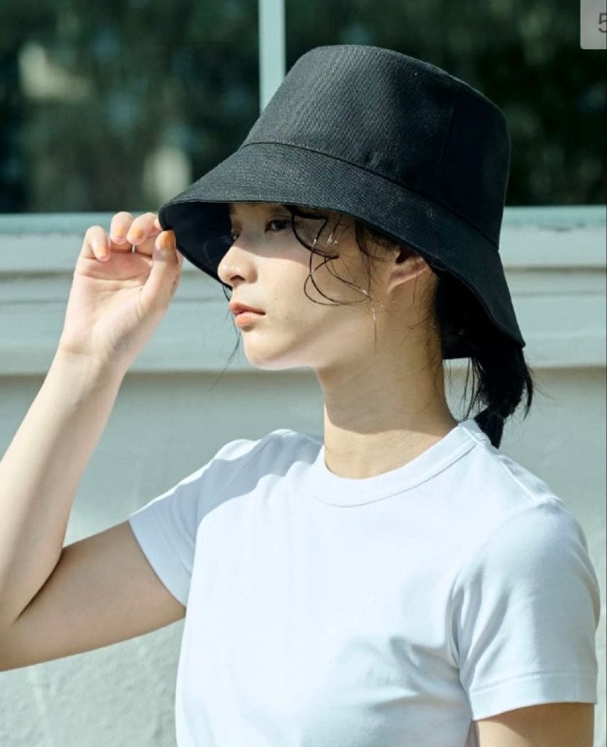 サンバリア100 バケットハット　ブラック　Ｌ