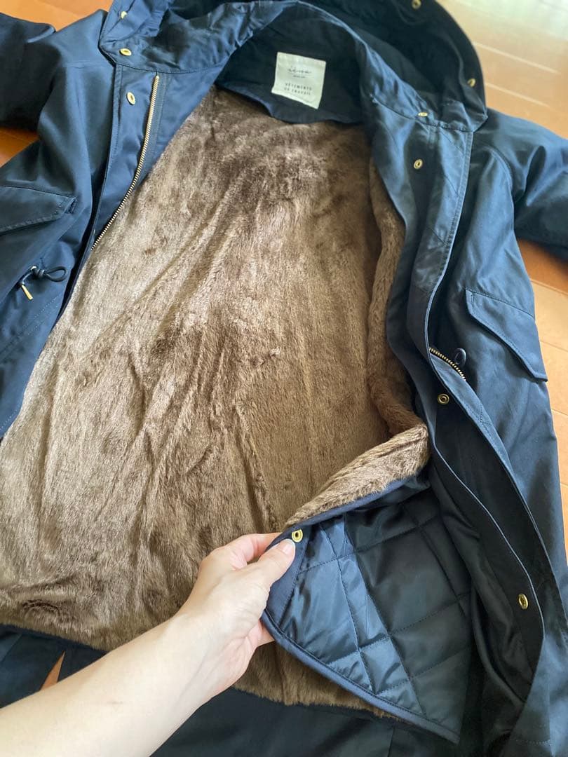 IENA ネイビー モッズコート 34