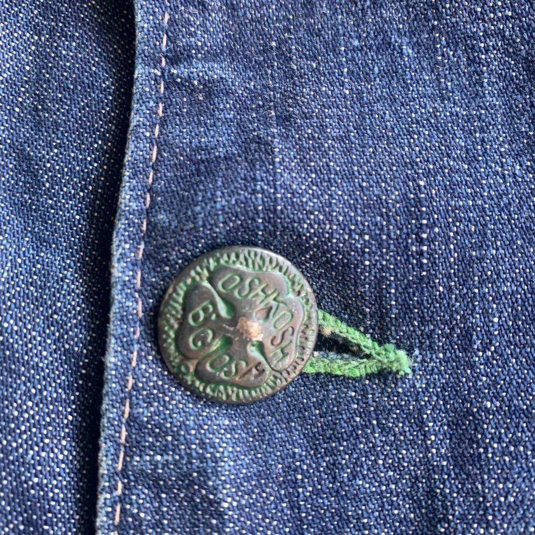 大戦 oshkosh オシュコシュ　カバーオール　濃紺2ポケ　40's