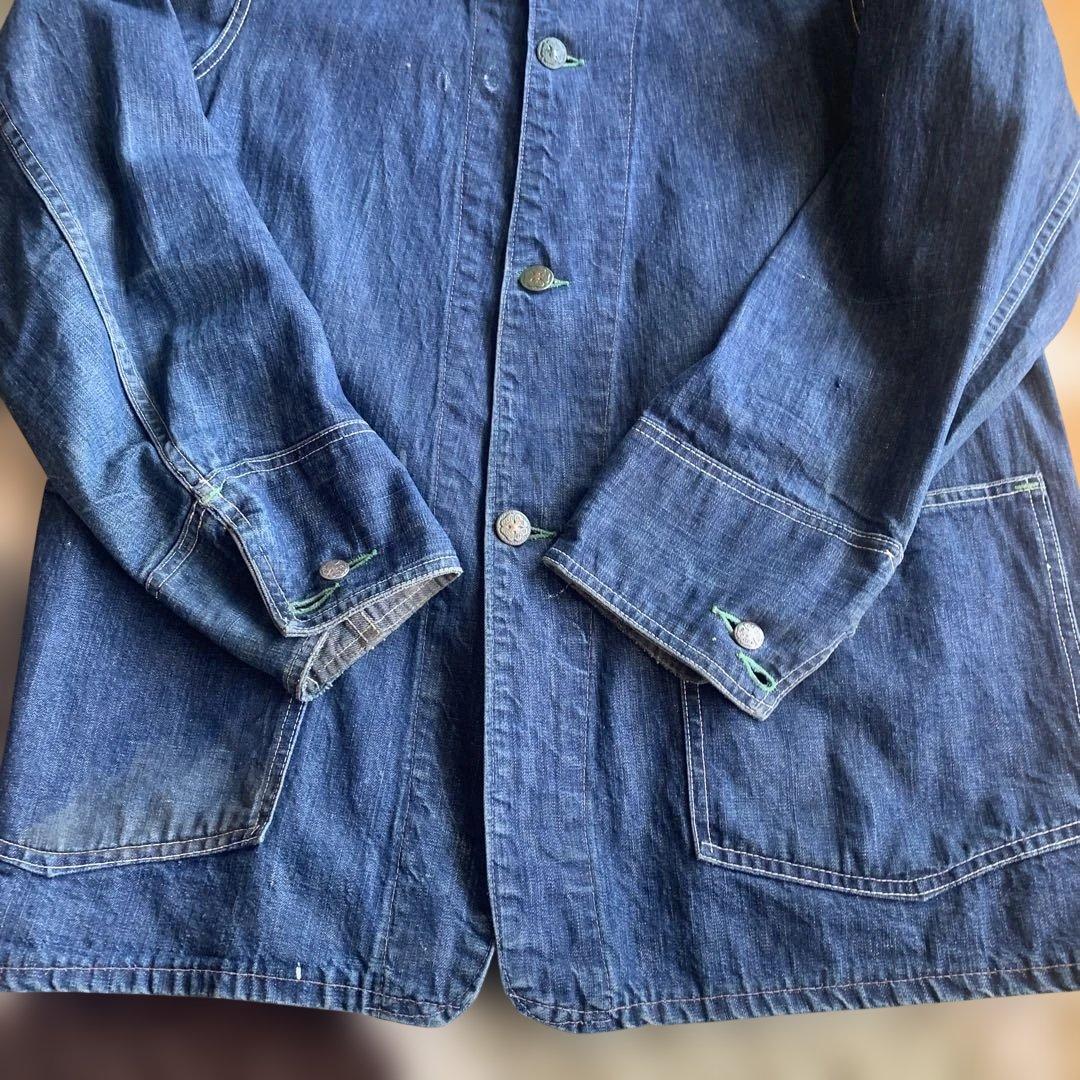 大戦 oshkosh オシュコシュ　カバーオール　濃紺2ポケ　40's