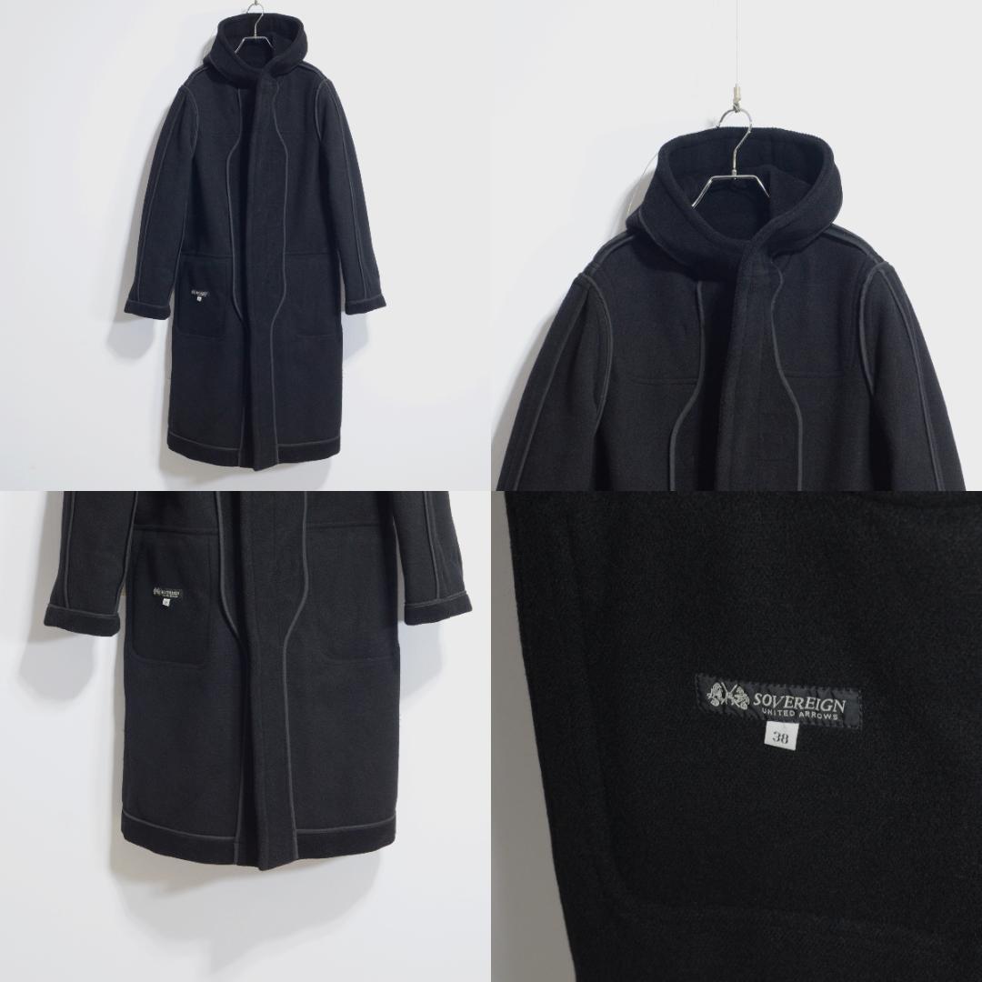 超極上品 INVERTERE製 ムーアブルック ダッフルコート ブラック 38