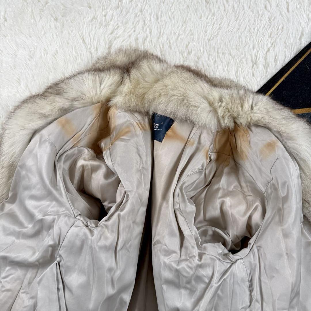 未使用訳 総丈112㎝ ダイアナ サガフォックス コート 肉厚 L AA169