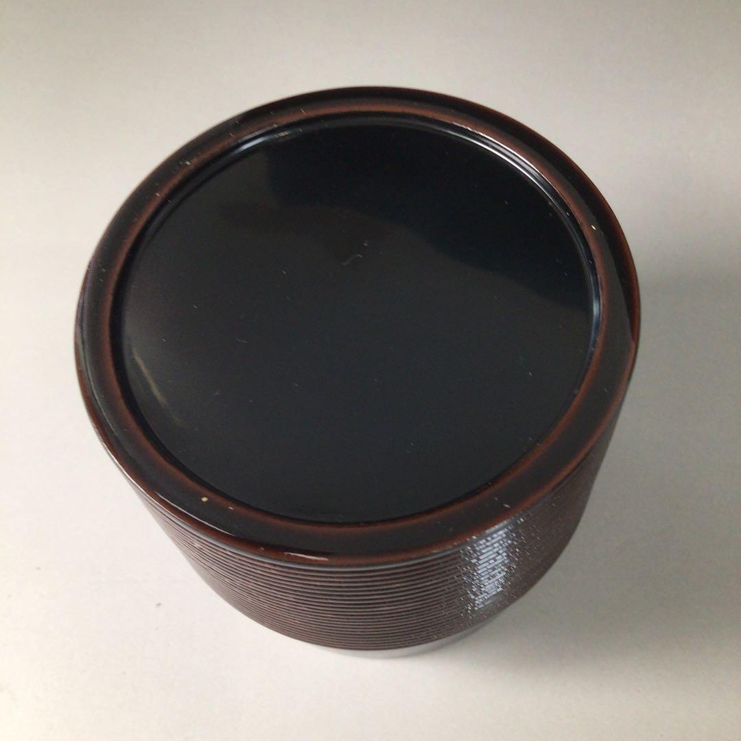 Ｒ８０５　棗　『中村湖彩作』『溜塗』『面朱松葉蒔絵』『中次棗』　共箱　茶道具