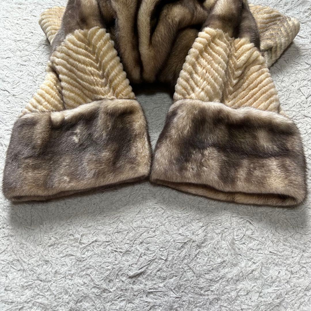 コペンハーゲン クロスミンク クロップド ショートコート 毛皮 軽量 L