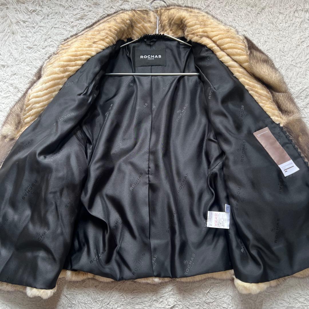 コペンハーゲン クロスミンク クロップド ショートコート 毛皮 軽量 L