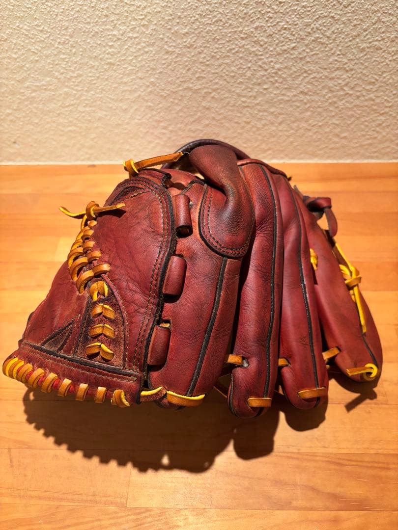 【ミズノプロ】硬式 投手用 グローブ｜良型 即戦力 レッド×イエロー