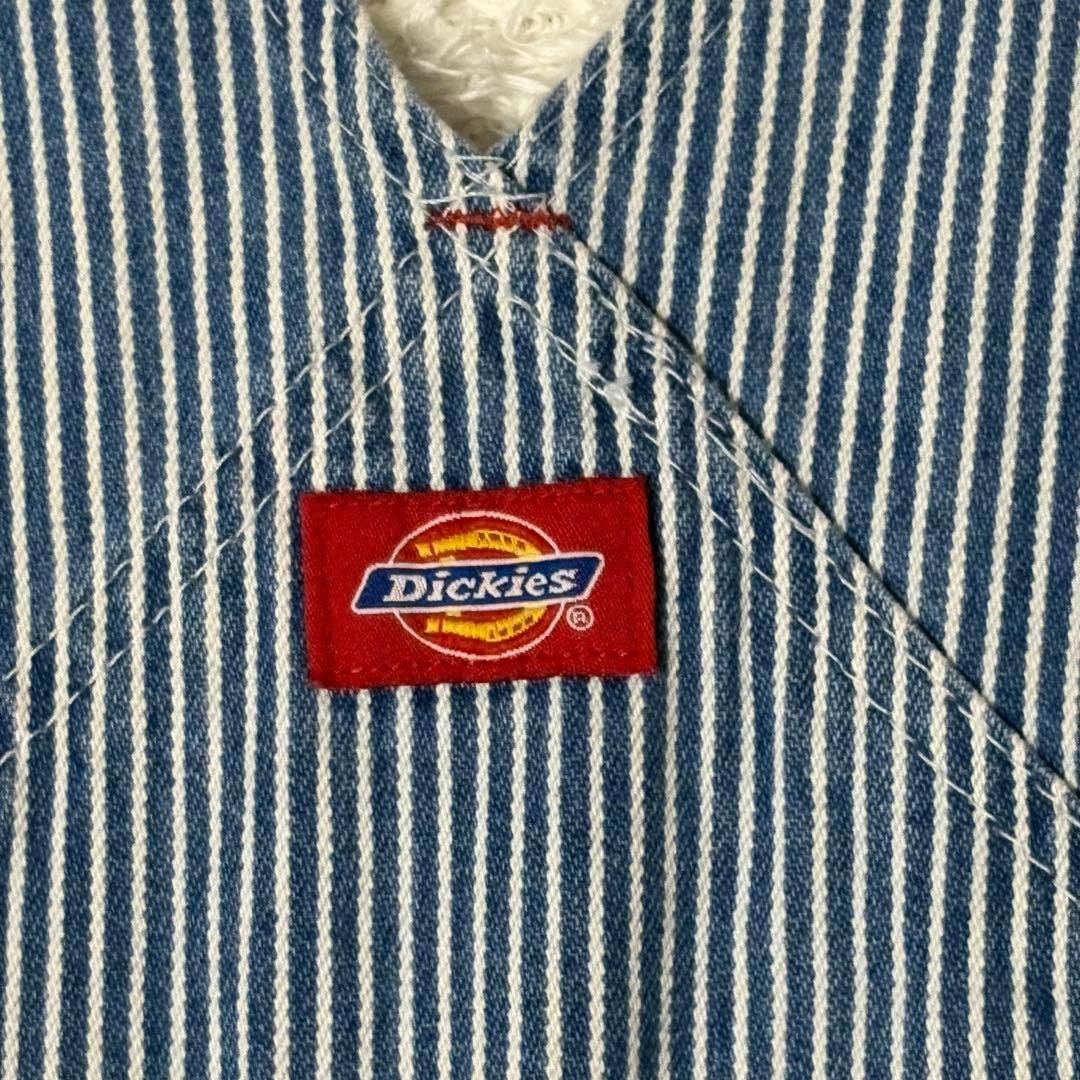 メキシコ製　90's Dickies オーバーオール　ヒッコリー　38x32