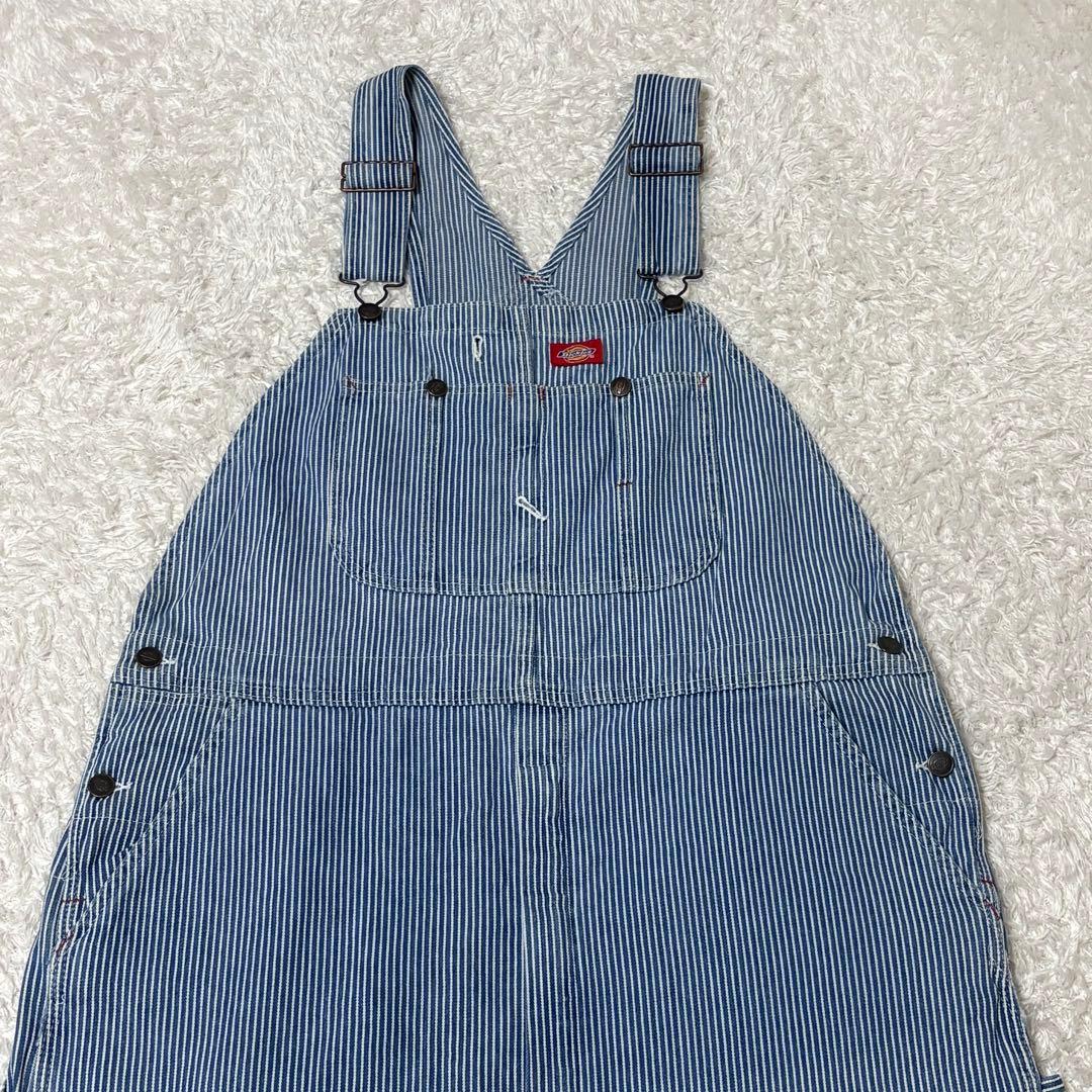 メキシコ製　90's Dickies オーバーオール　ヒッコリー　38x32
