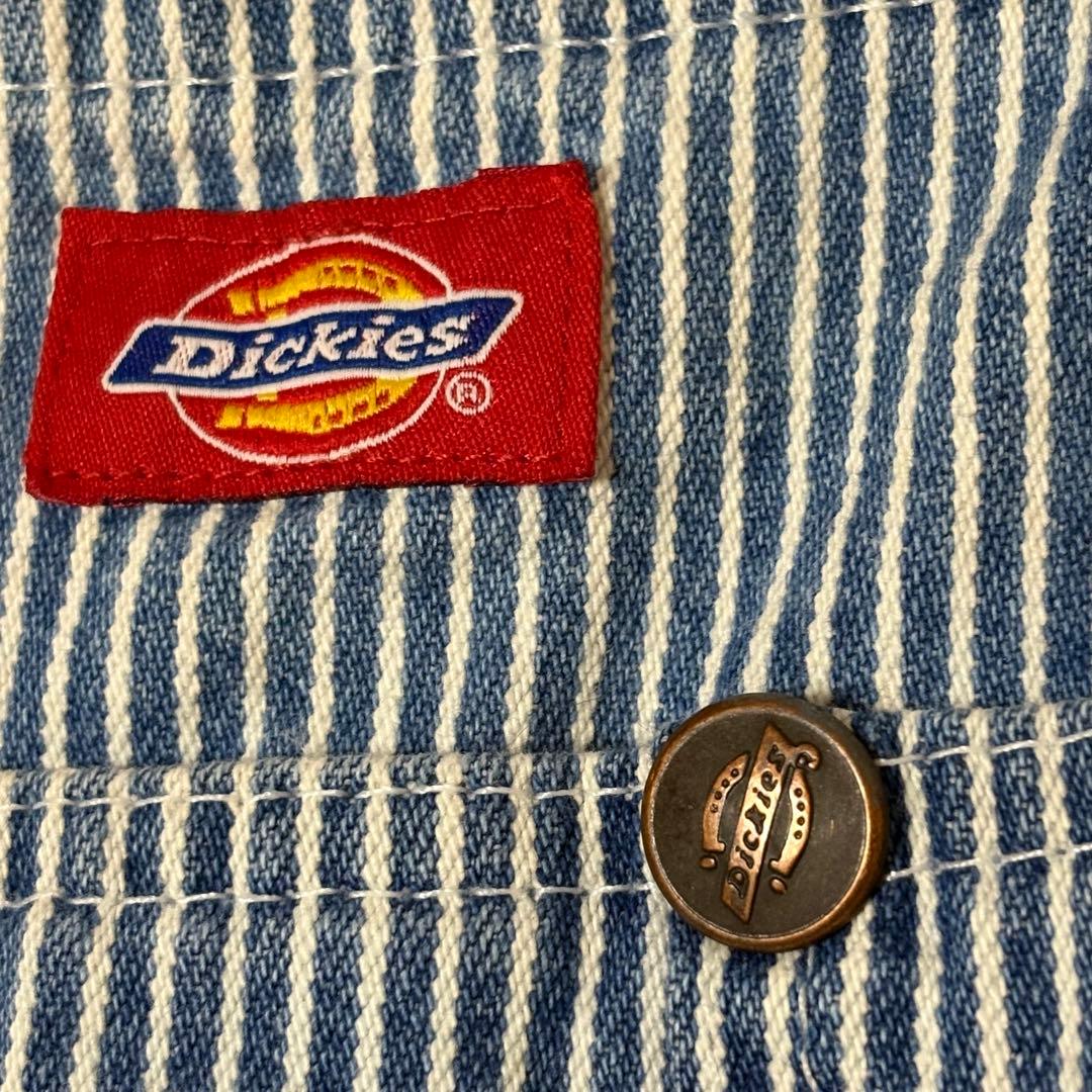 メキシコ製　90's Dickies オーバーオール　ヒッコリー　38x32
