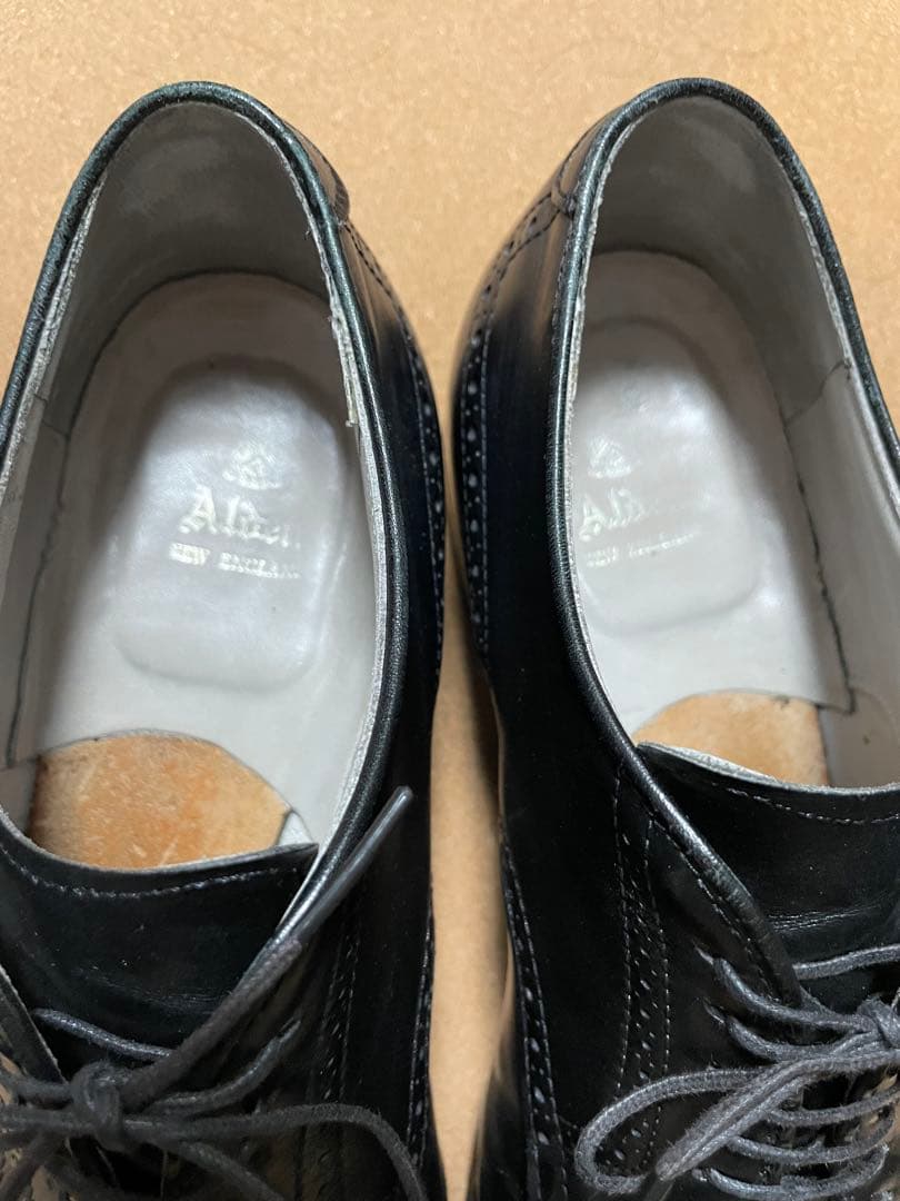 w*2様 レア★オールデン★モディファイドラスト★レザーシューズ★黒US9