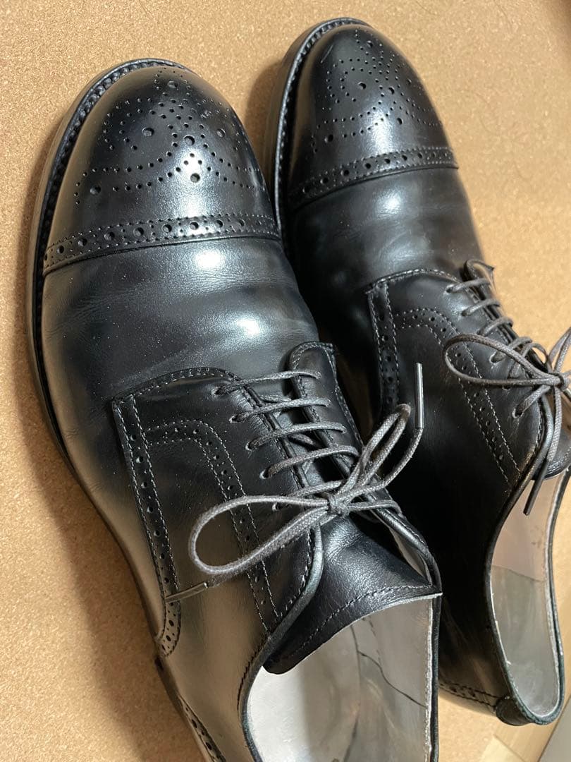 w*2様 レア★オールデン★モディファイドラスト★レザーシューズ★黒US9
