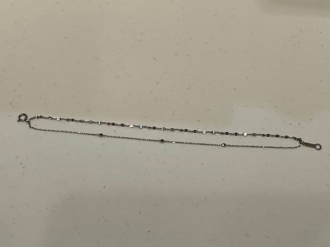 未使用・美品　4℃ Pt850 2連ブレスレット