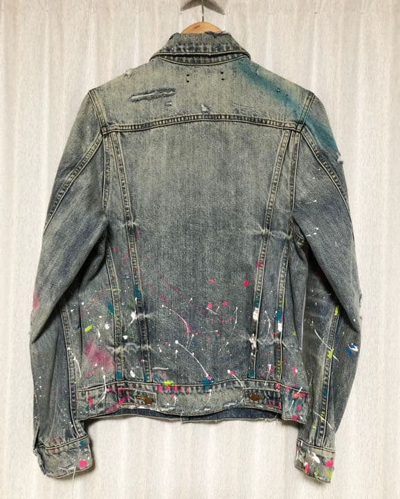 AMIRI GRAFFITI NEON TRUCKER デニムジャケット XS