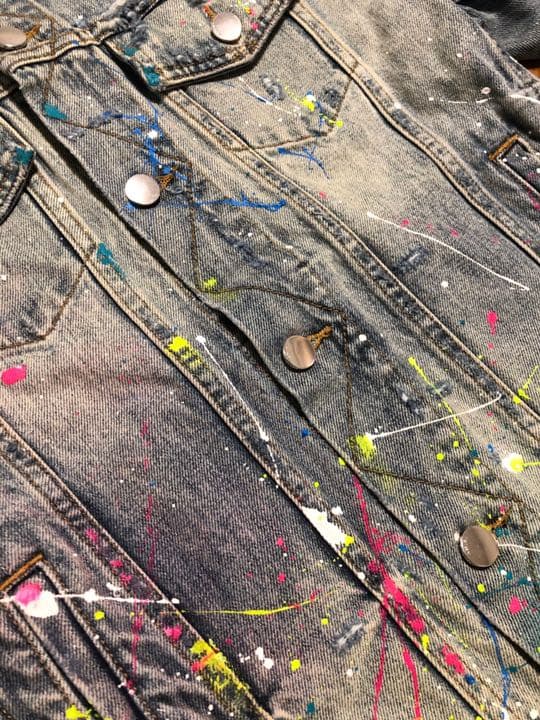 AMIRI GRAFFITI NEON TRUCKER デニムジャケット XS